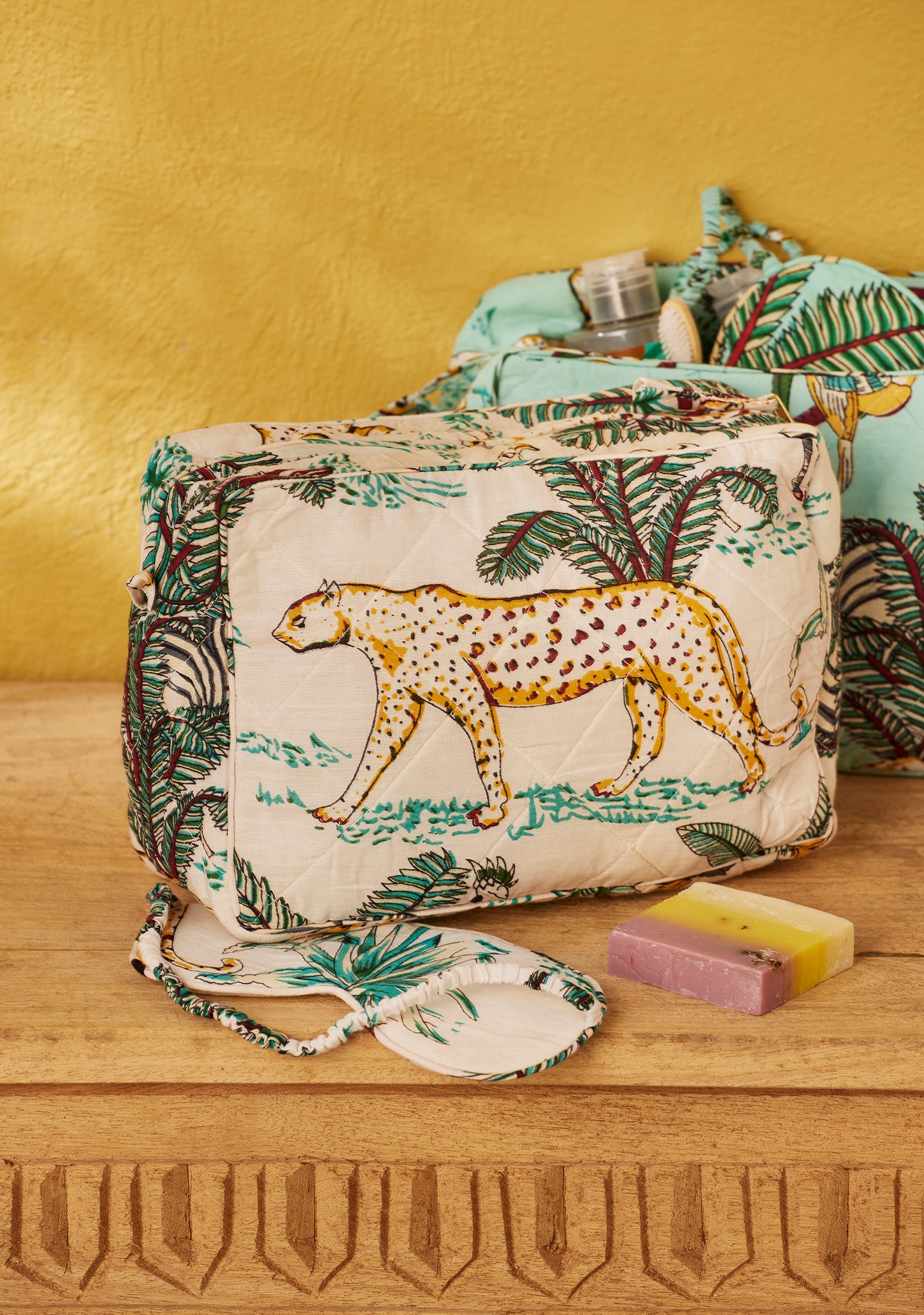 Trousse de toilette Jungle, blanc