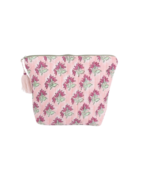 Small Block Print Makeup Pouch