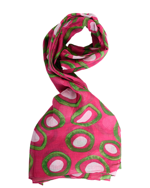 Etole — Étole coton Cercles — Rose — vue 3