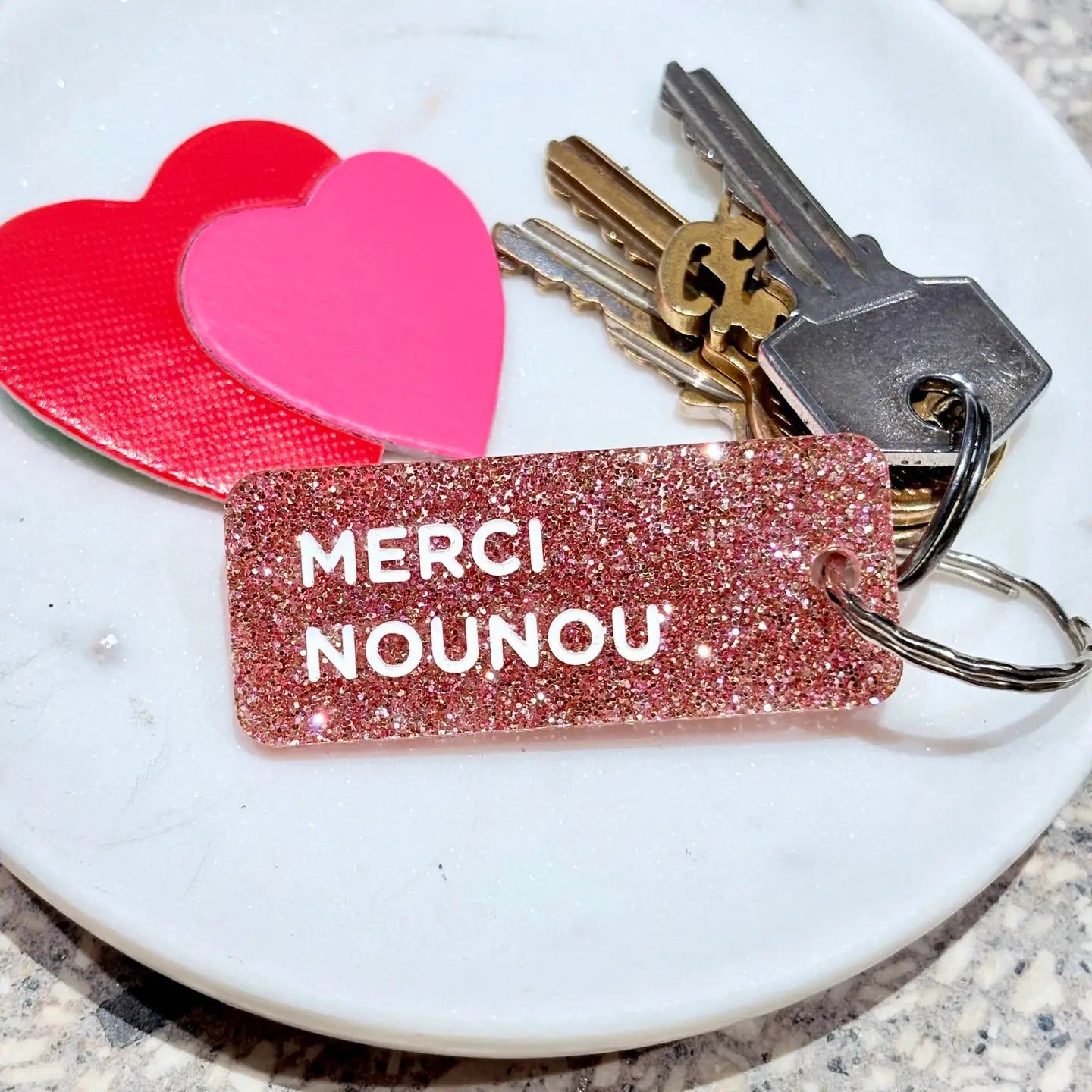 Porte-clés à paillettes