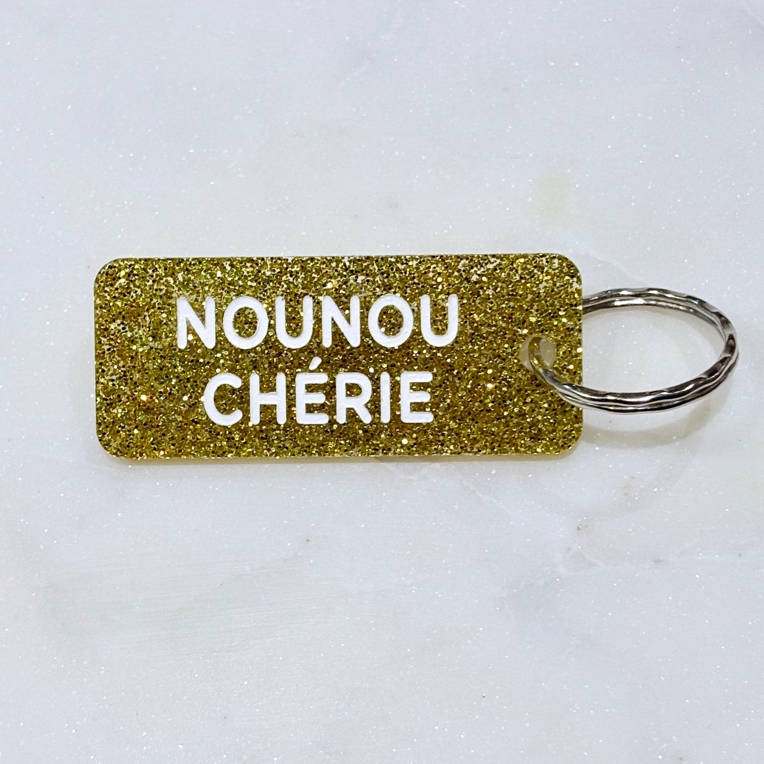 Porte-clés à paillettes