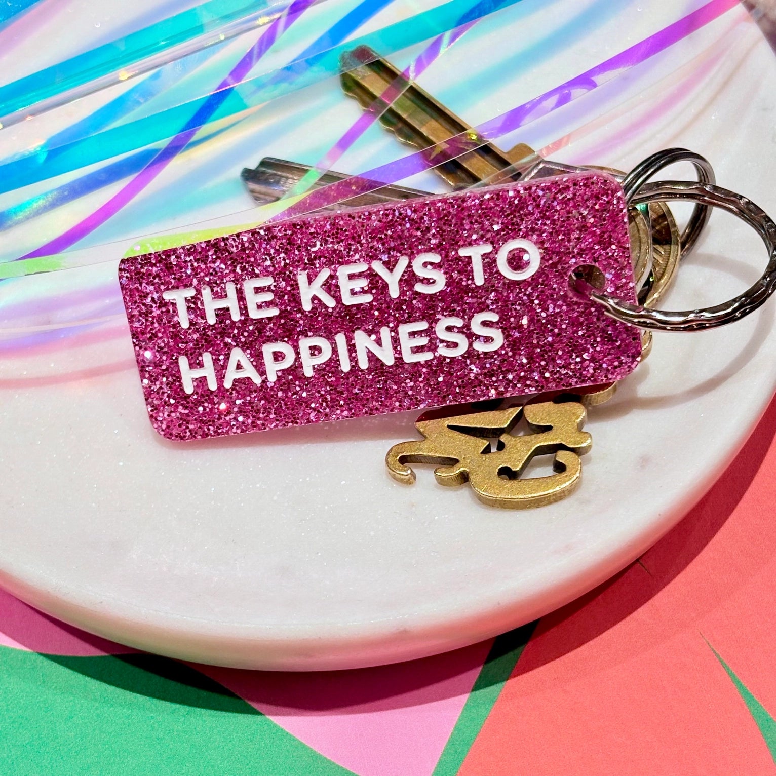 Porte-clés à paillettes