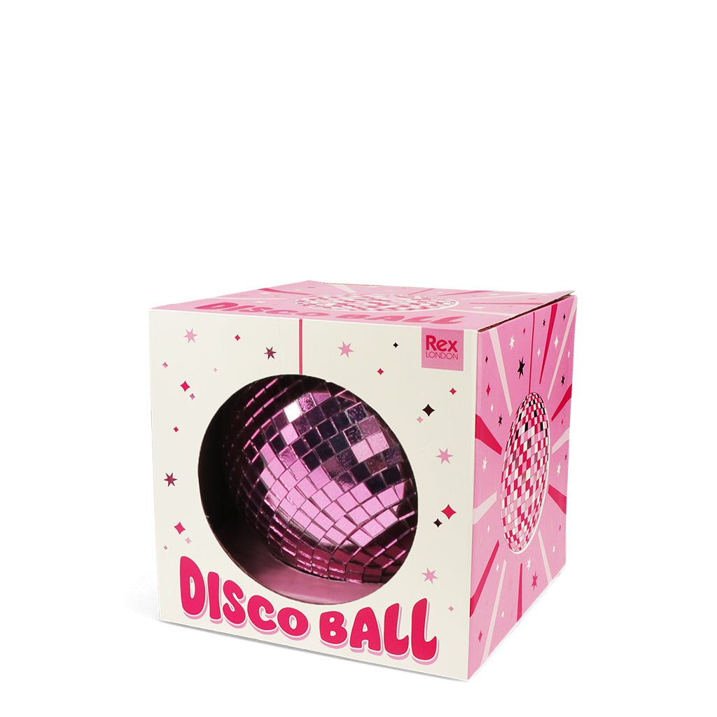 Disco ball suspendu rose 10cm