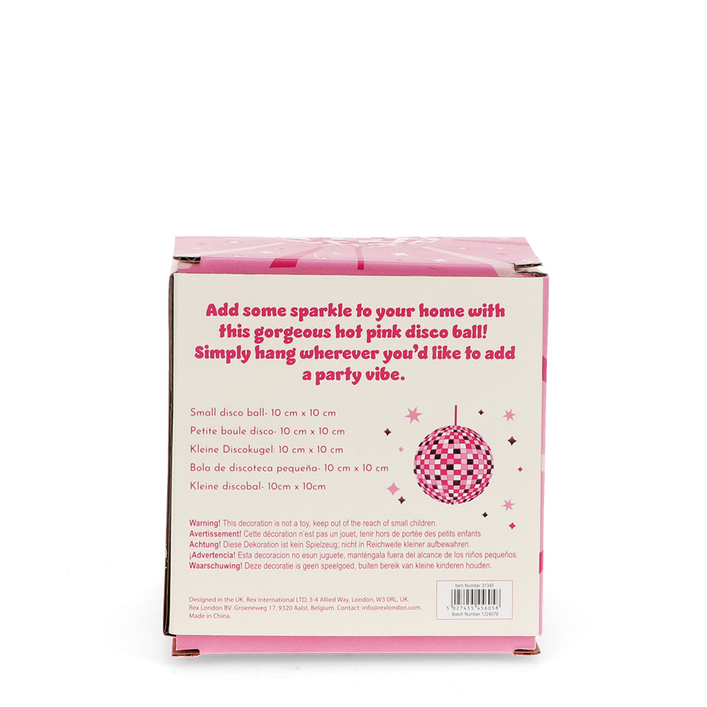 Disco ball suspendu rose 10cm