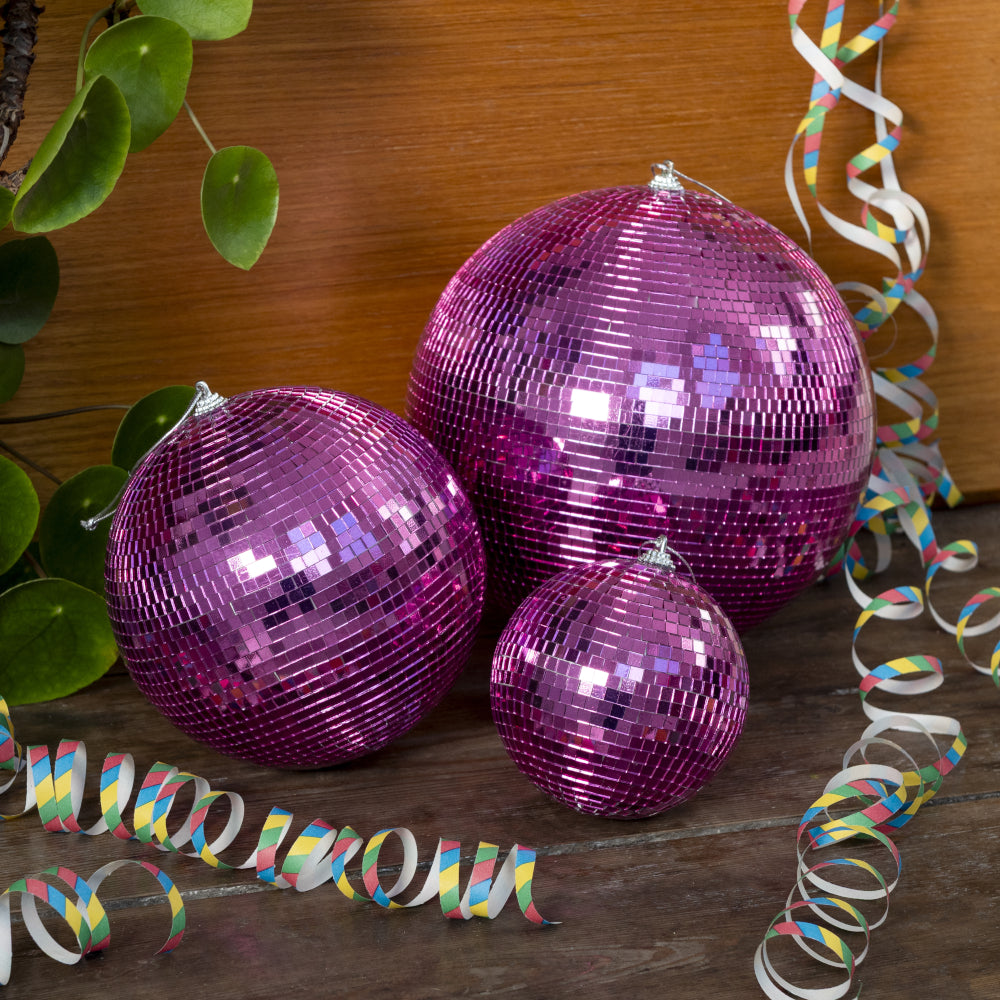 Disco ball suspendu rose 10cm