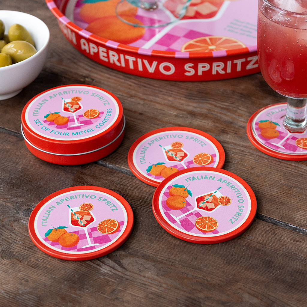 Sous-verres en métal Aperitivo Sprit, lot de 4