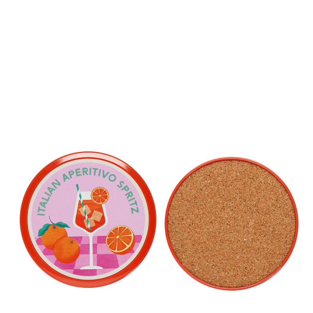 Sous-verres en métal Aperitivo Sprit, lot de 4