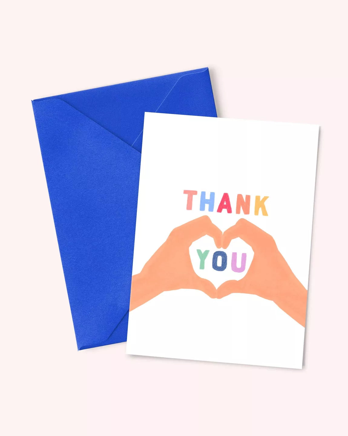 Carte Thank You cœur mains