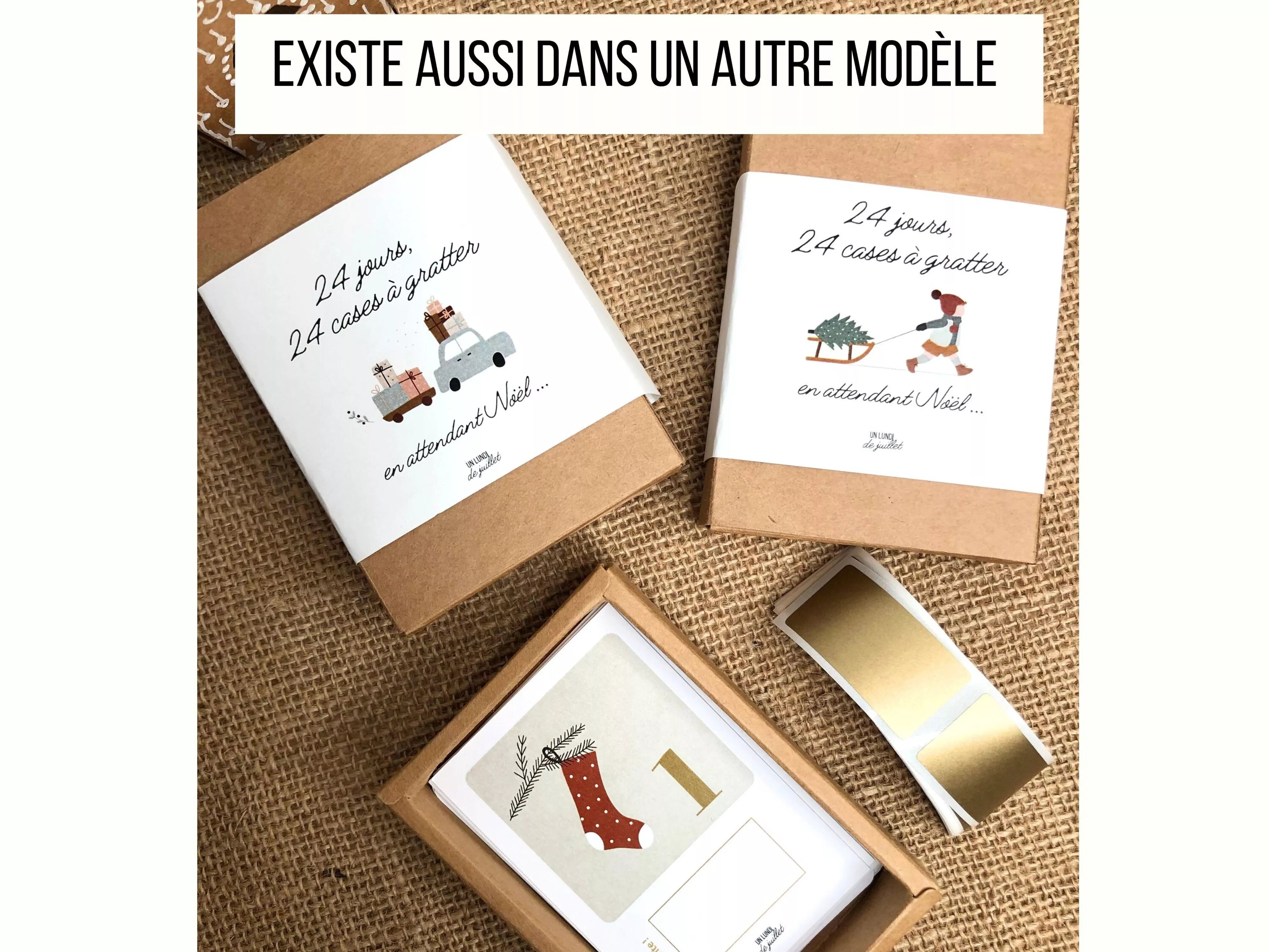 Calendrier d'Avent - 24 cartes à gratter personnalisables