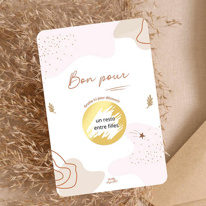 Carte à gratter personnalisable