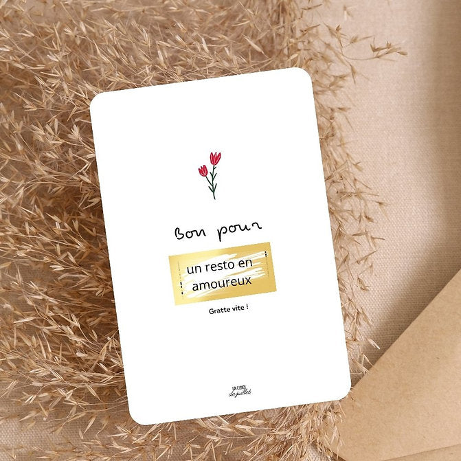 Carte à gratter personnalisable