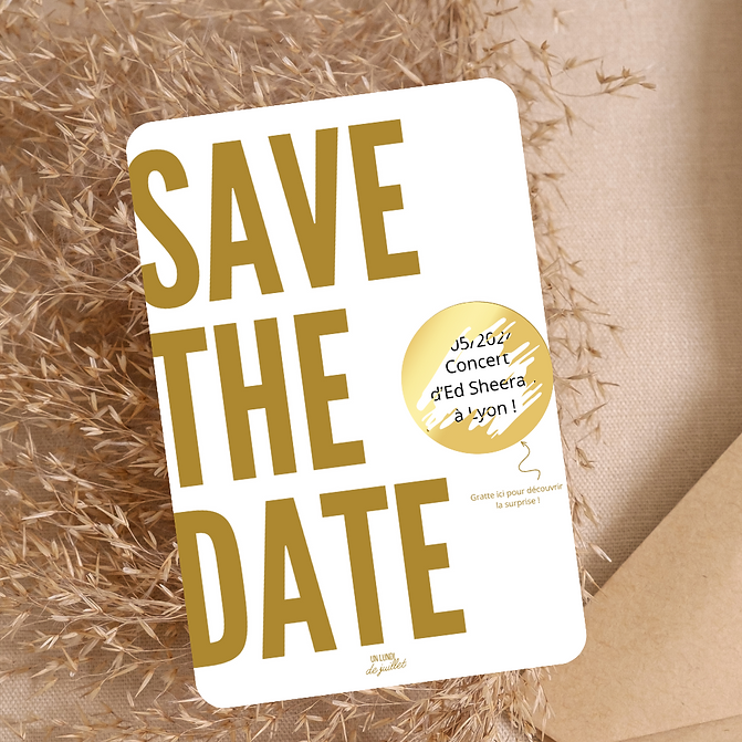 Carte à gratter personnalisable