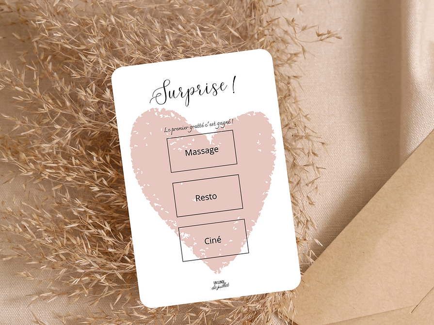 Carte à gratter personnalisable