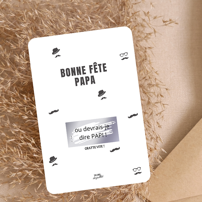 Carte à gratter personnalisable