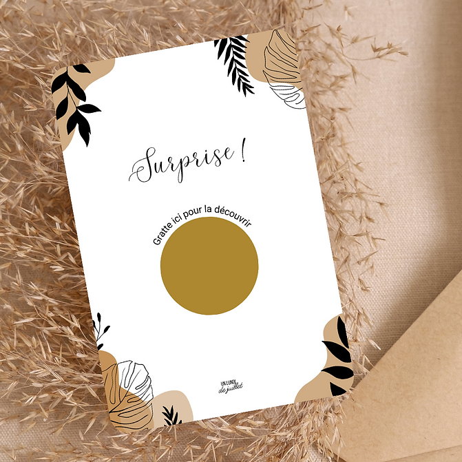 Carte à gratter personnalisable