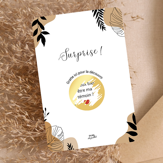 Carte à gratter personnalisable