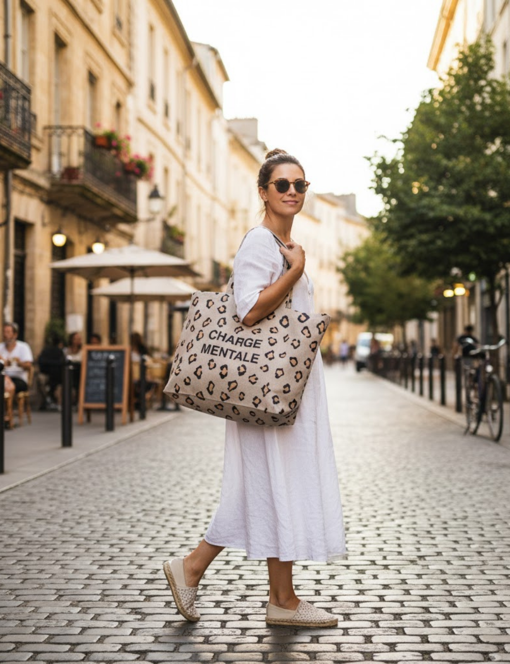Cabas Charge Mentale léopard