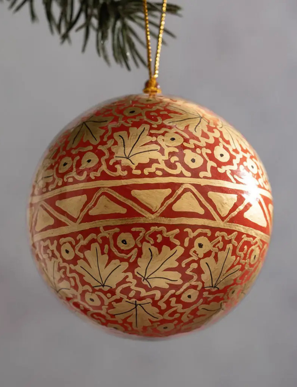 Boule à suspendre en papier mâché Red Ternion