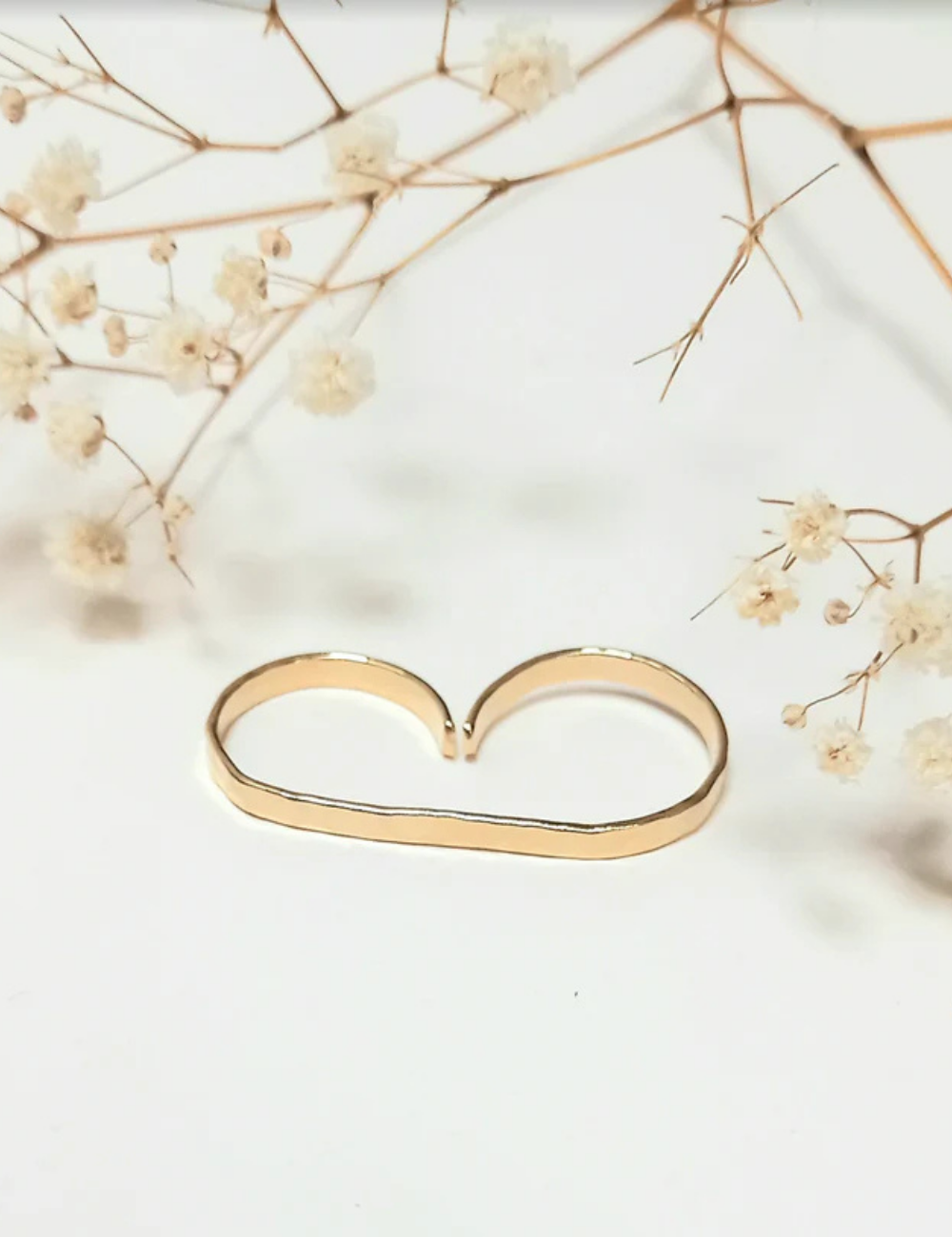 Bague double martelée Jules