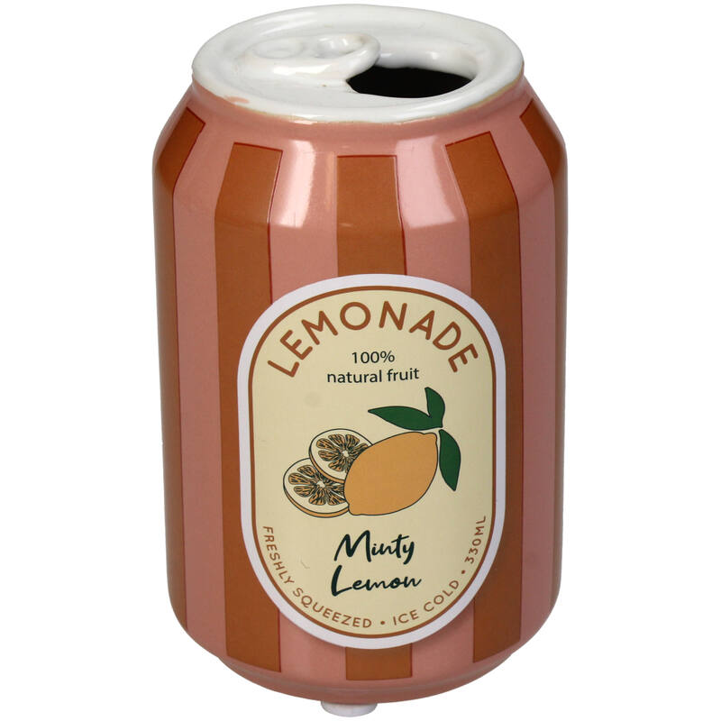 Vase canette Limonade Citron en faïence fine