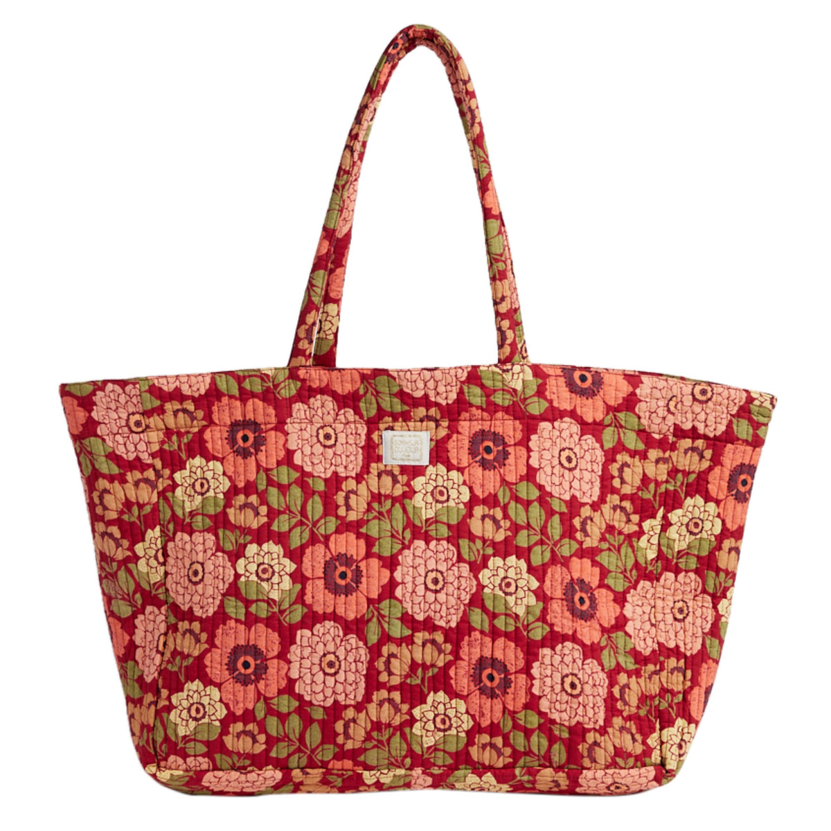 Trotter Bag Bengale bordeaux | Bonheur du Jour | Vue de face | Beluga Boutique