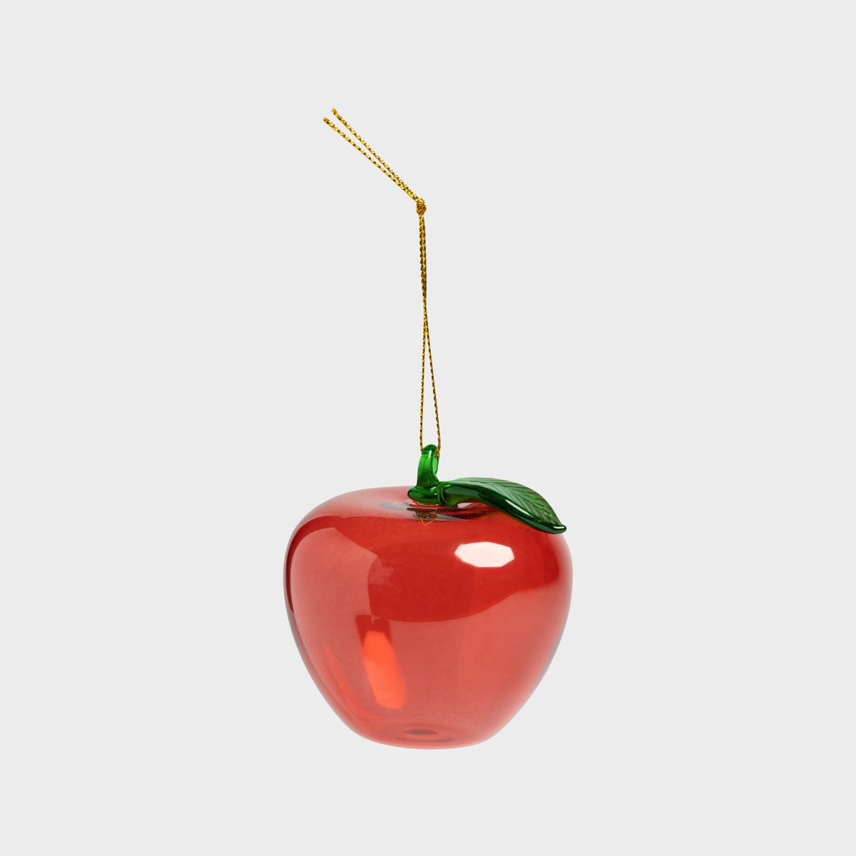 &Klevering Red Apple Blown Glass Christmas Ornament | &Klevering | Main view | Beluga Boutique
