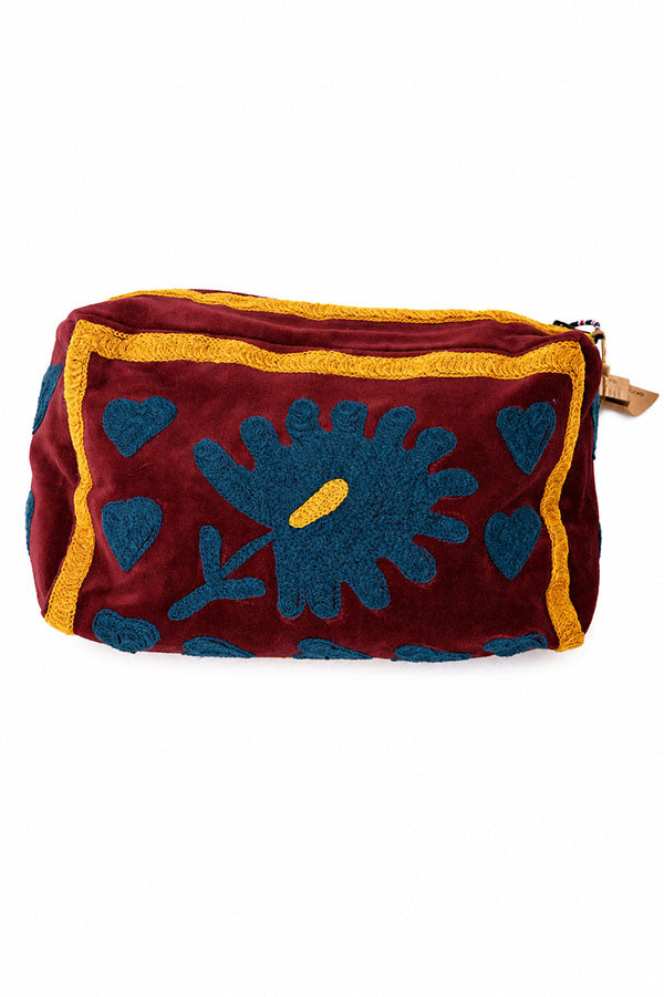 Pochette brodée Suzani en velours de coton | La sélection Beluga | Vue principale | Beluga Boutique