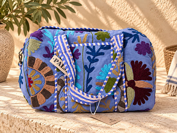 Sac bowling en toile de coton brodée | La sélection Beluga | Vue 2 | Beluga Boutique