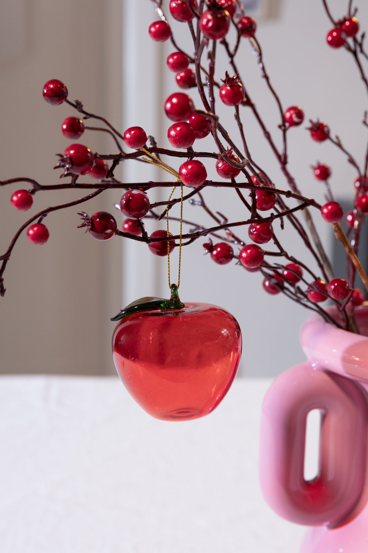 &Klevering Red Apple Blown Glass Christmas Ornament | &Klevering | Lifestyle | Beluga Boutique