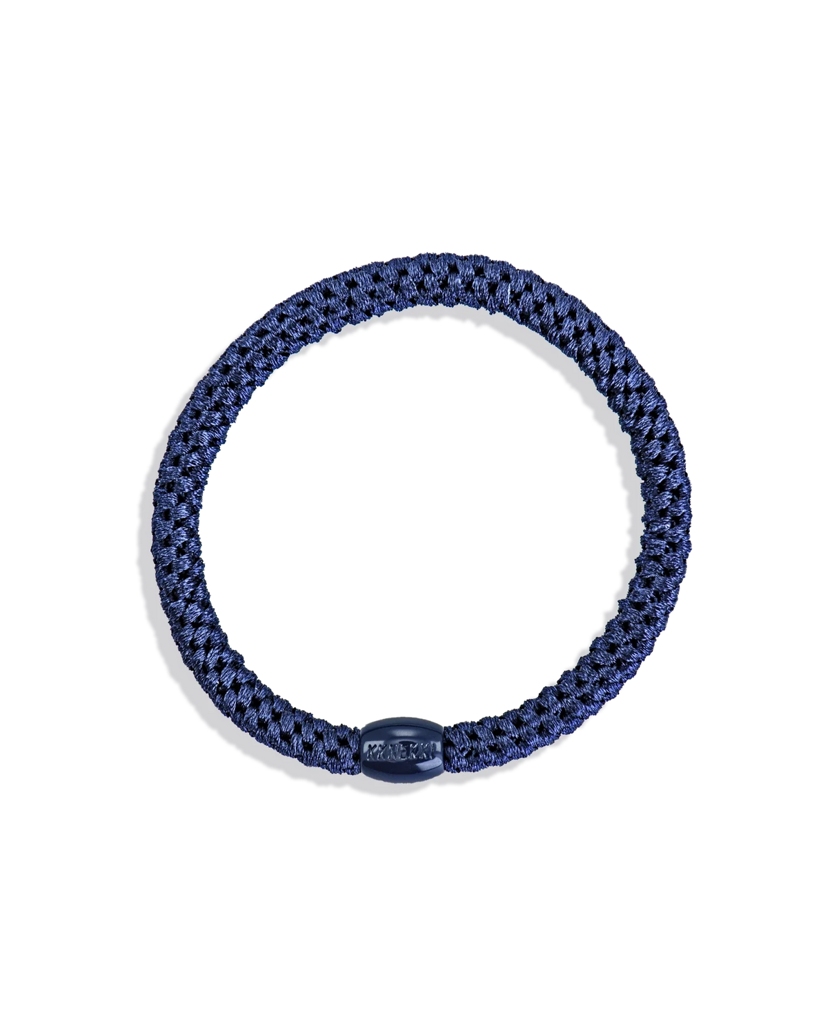 KKNEKKI Slim Navy Hair Tie, Navy Blue | KKNEKKI | Main view | Beluga Boutique