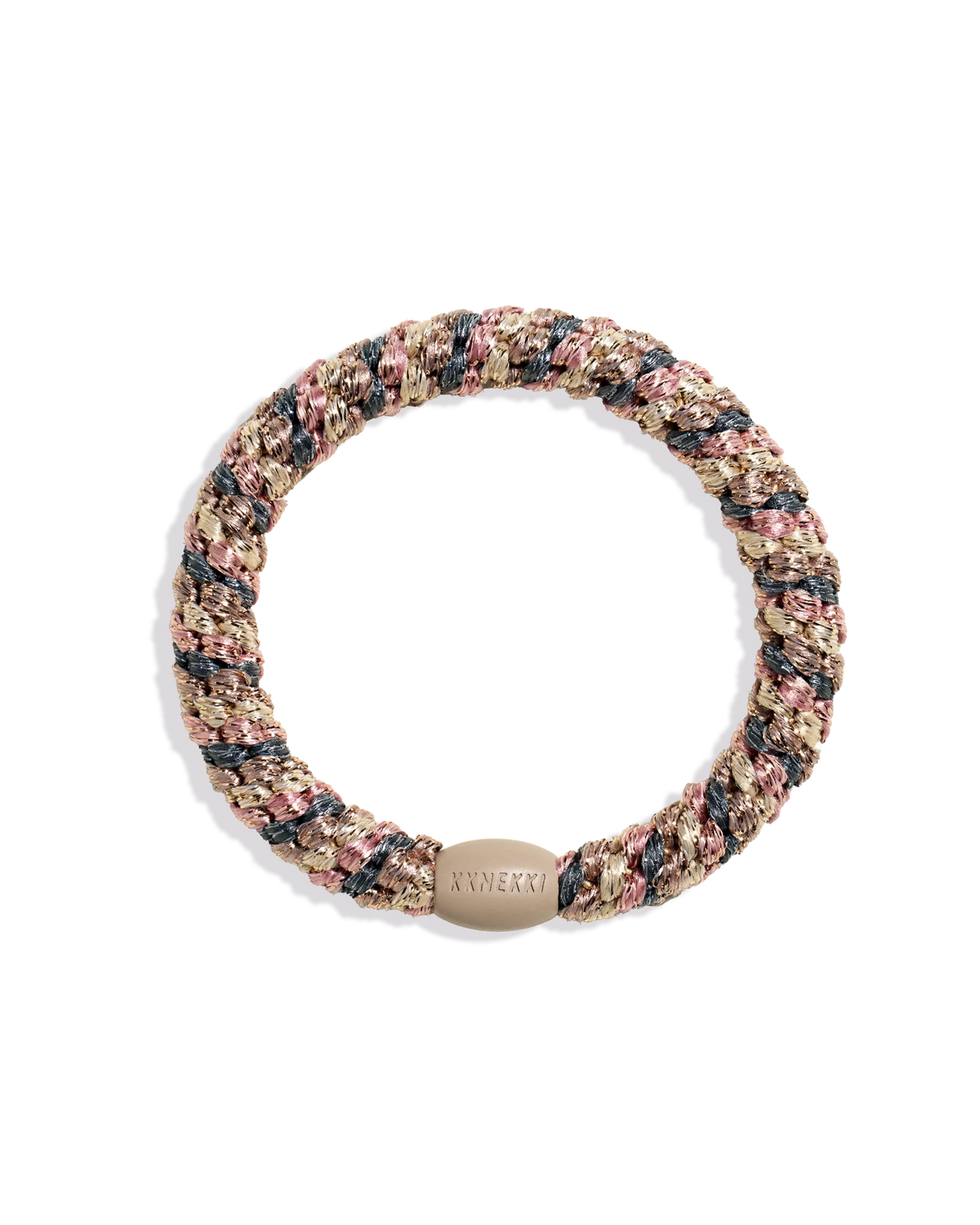 KKNEKKI Mix Steelgrey Taupe Hair Tie, Steel Gray and Taupe | KKNEKKI | Main view | Beluga Boutique