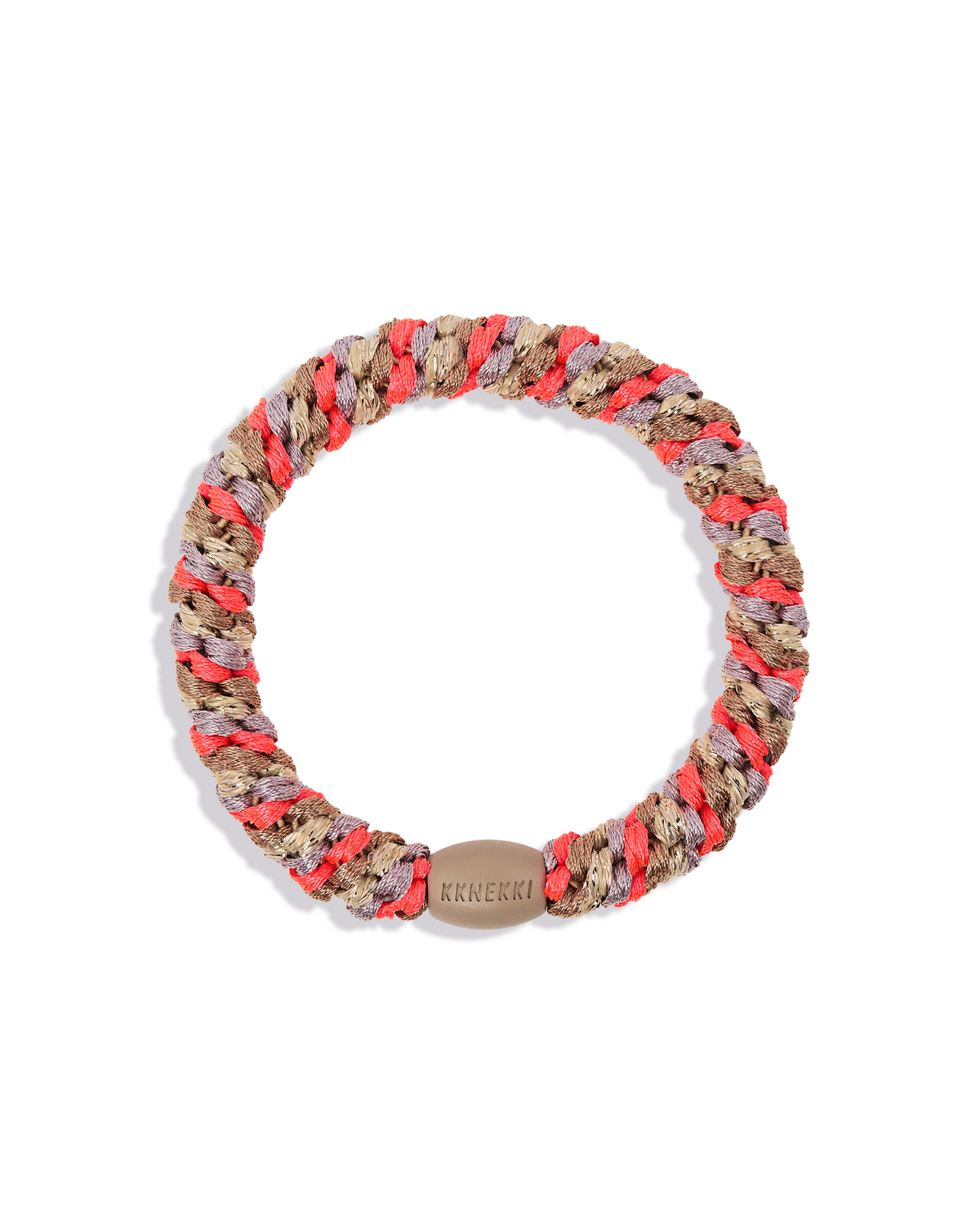 KKNEKKI Mix Nougat Neon Pink Hair Tie, Nougat and Neon Pink | KKNEKKI | Main view | Beluga Boutique