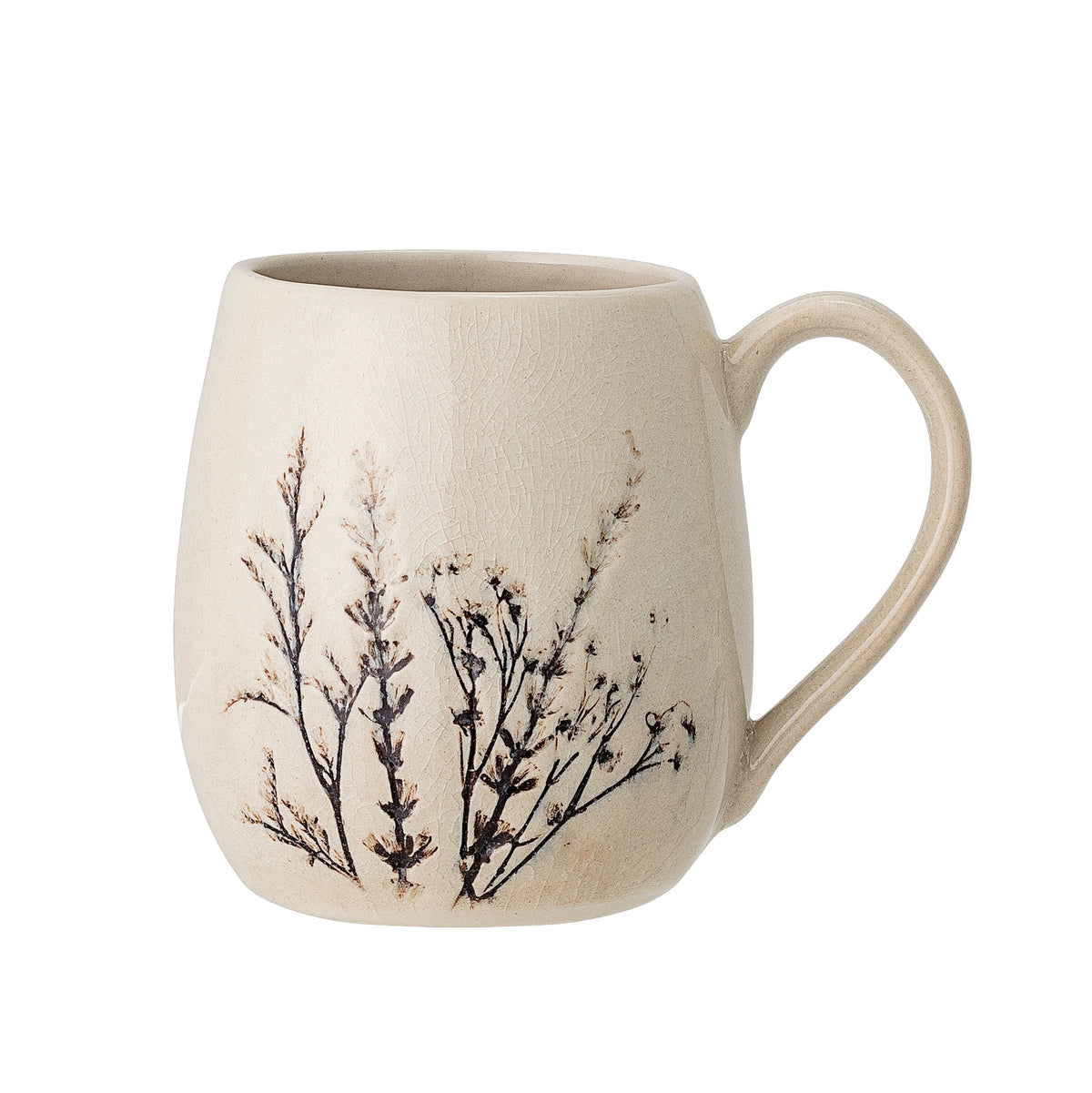 Mug Bea en grès craquelé à motif botanique, 400 ml | Bloomingville | Vue principale | Beluga Boutique