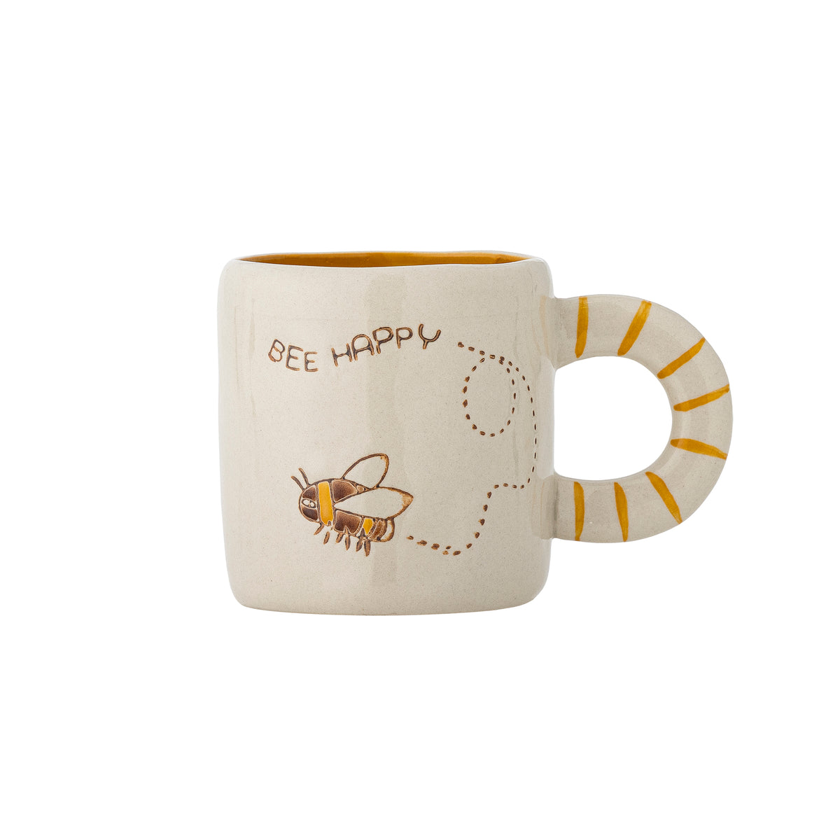 Tasse Cloudy en grès beige Bee Happy | Bloomingville | Vue principale | Beluga Boutique