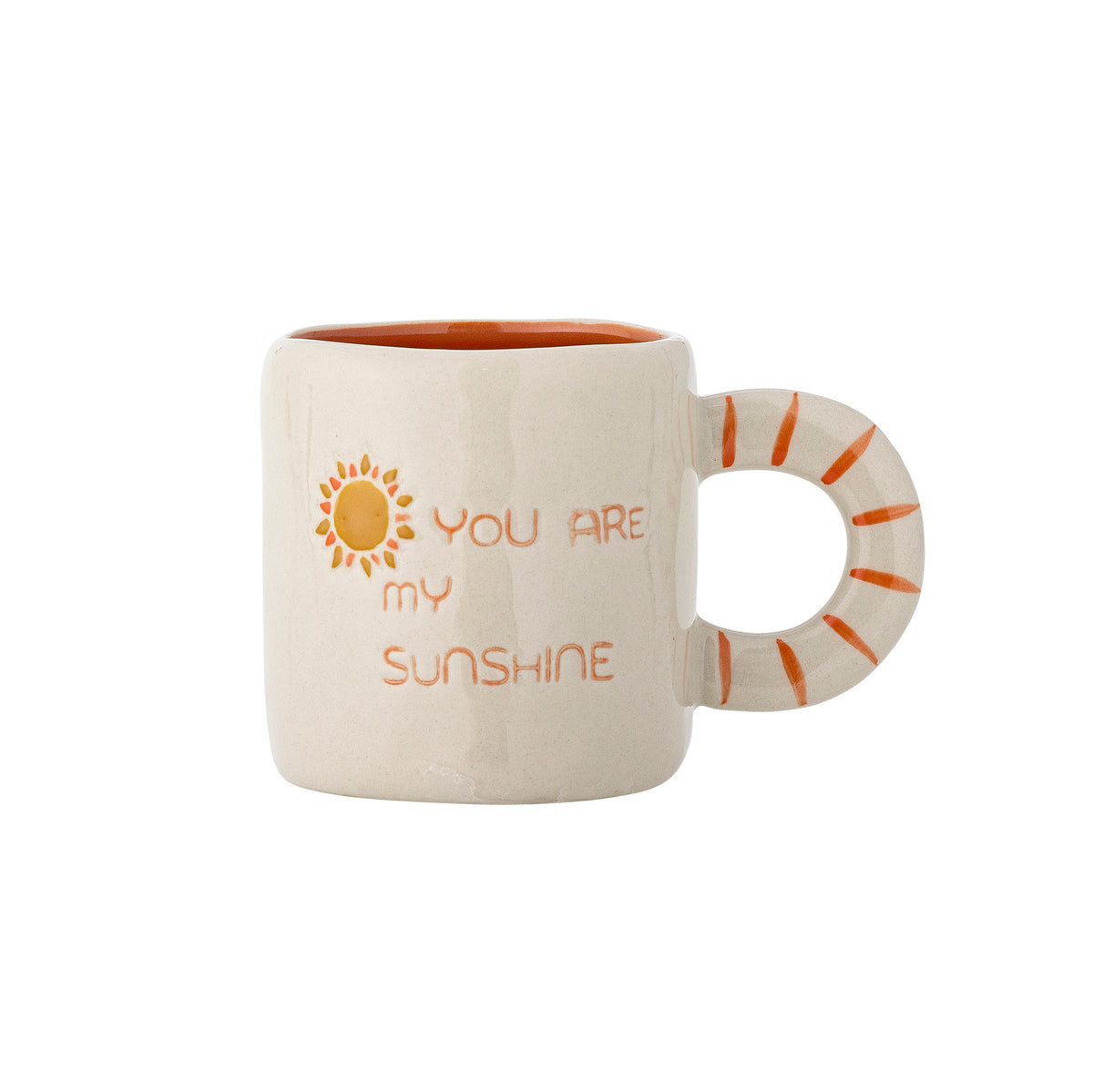 Tasse Cloudy en grès beige You Are My Sunshine | Bloomingville | Vue principale | Beluga Boutique