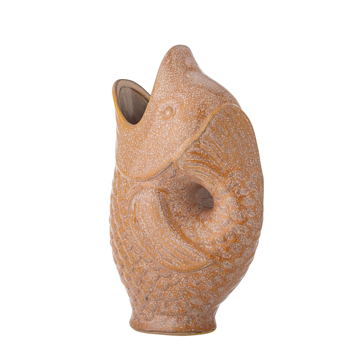 Vase poisson Harvey en grès marron émaillé | Bloomingville | Vue 3 | Beluga Boutique