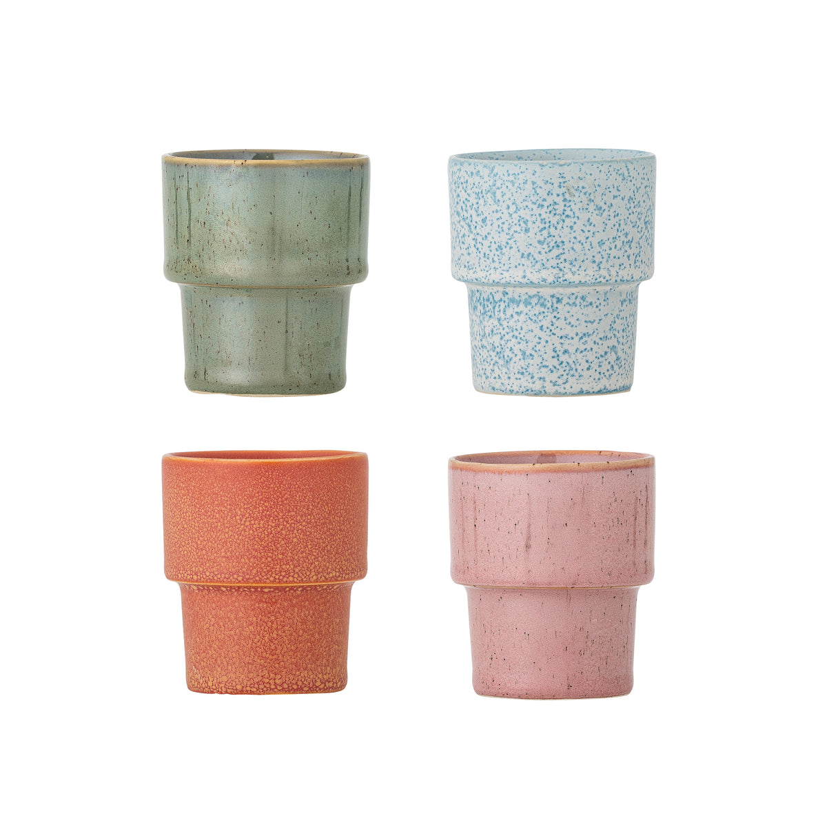 Tasses à expresso Ewan en grès émail réactif, lot de 4 | Bloomingville | Vue principale | Beluga Boutique