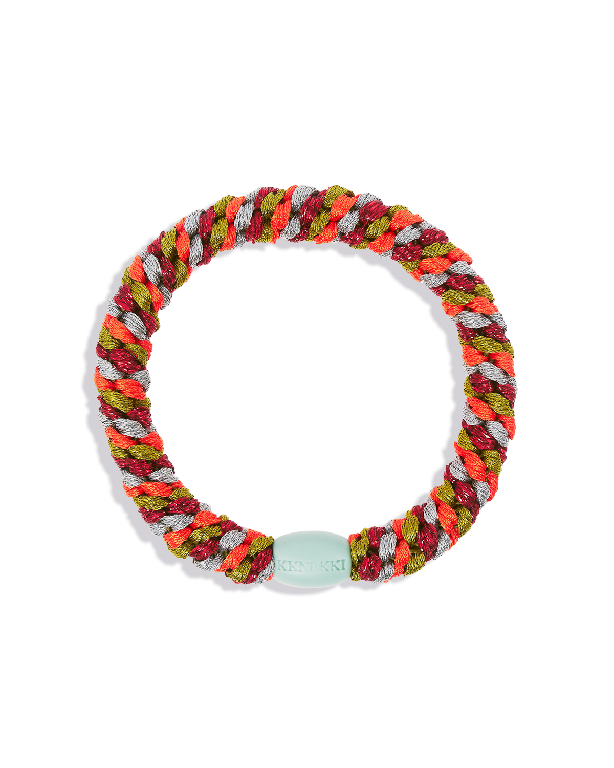 KKNEKKI Mix Tomato Olive Hair Tie, Tomato Red and Olive Green | KKNEKKI | Main view | Beluga Boutique