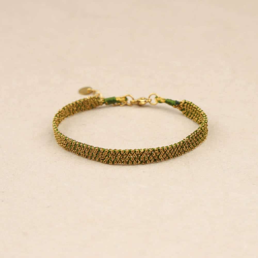 Bracelet Calïa en acier Kaki | La sélection Beluga | Vue principale | Beluga Boutique