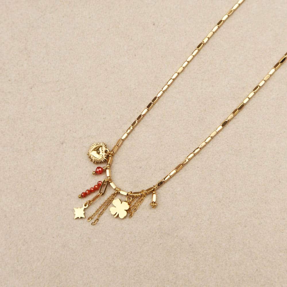 Faustine Stainless Steel Charm Necklace | La sélection Beluga | Main view | Beluga Boutique