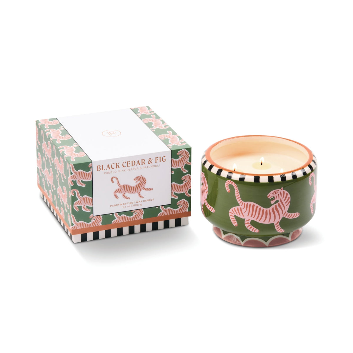 Bougie A Dopo Tigre, cèdre noir et figue, 680 g — vue 3 — La sélection Beluga