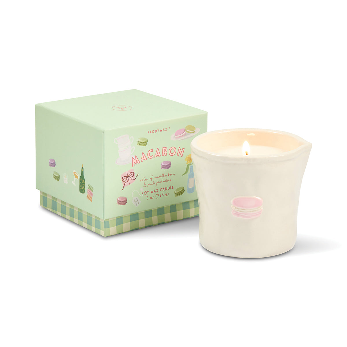 Bougie Bistro Macaron, ambre et pistache, 226 g — La sélection Beluga