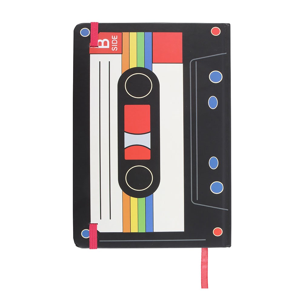 Carnet A5 cassette rétro en papier, 200 pages lignées (vue 3), Something Different | Beluga Boutique