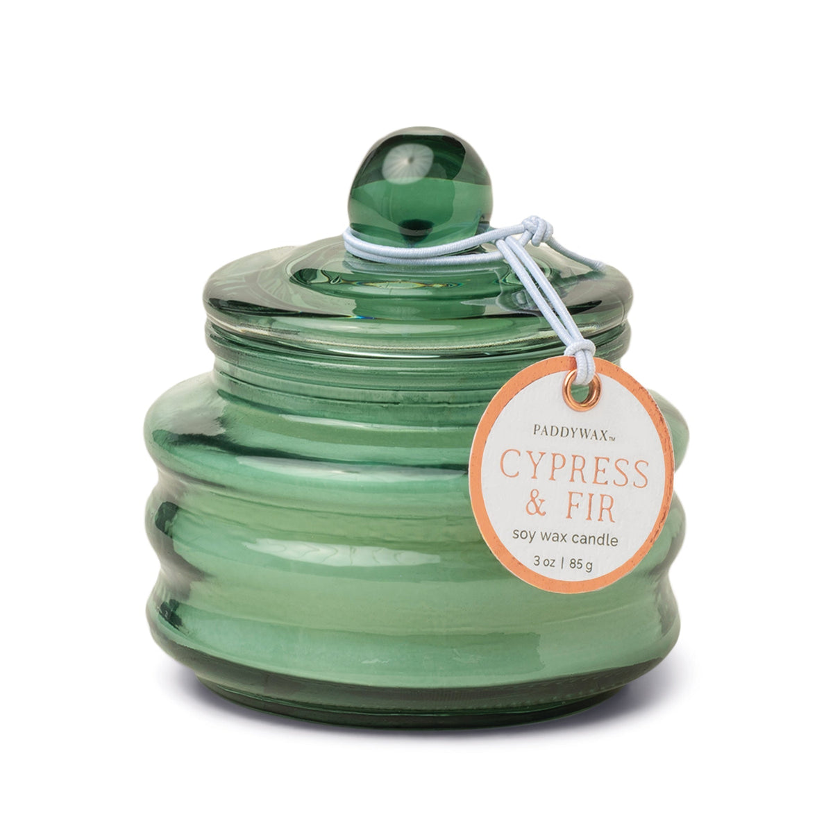 Bougie Beam en verre vert, cyprès et sapin, 85 g — La sélection Beluga
