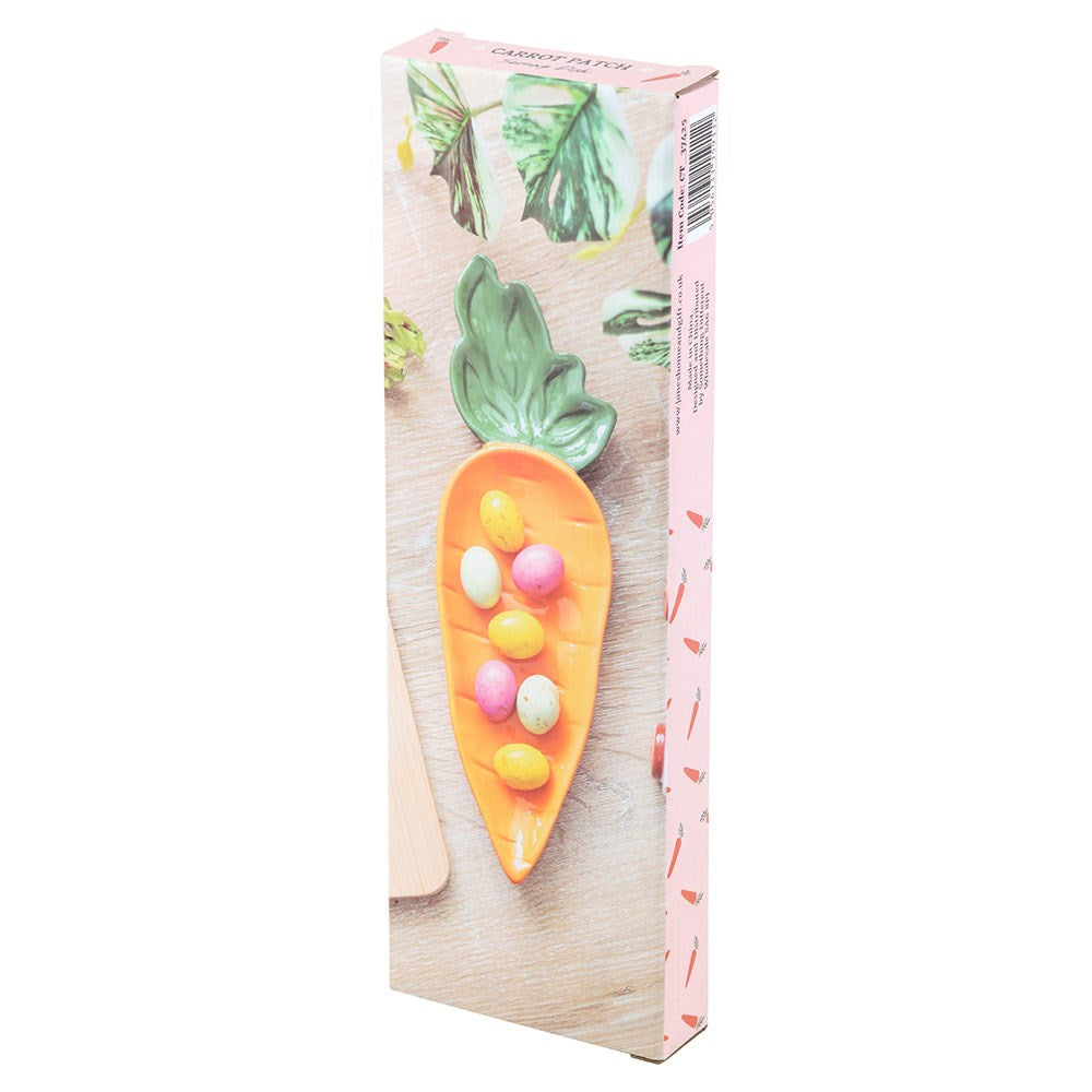 Plat de service carotte en céramique orange et vert (vue 4), Something Different | Beluga Boutique