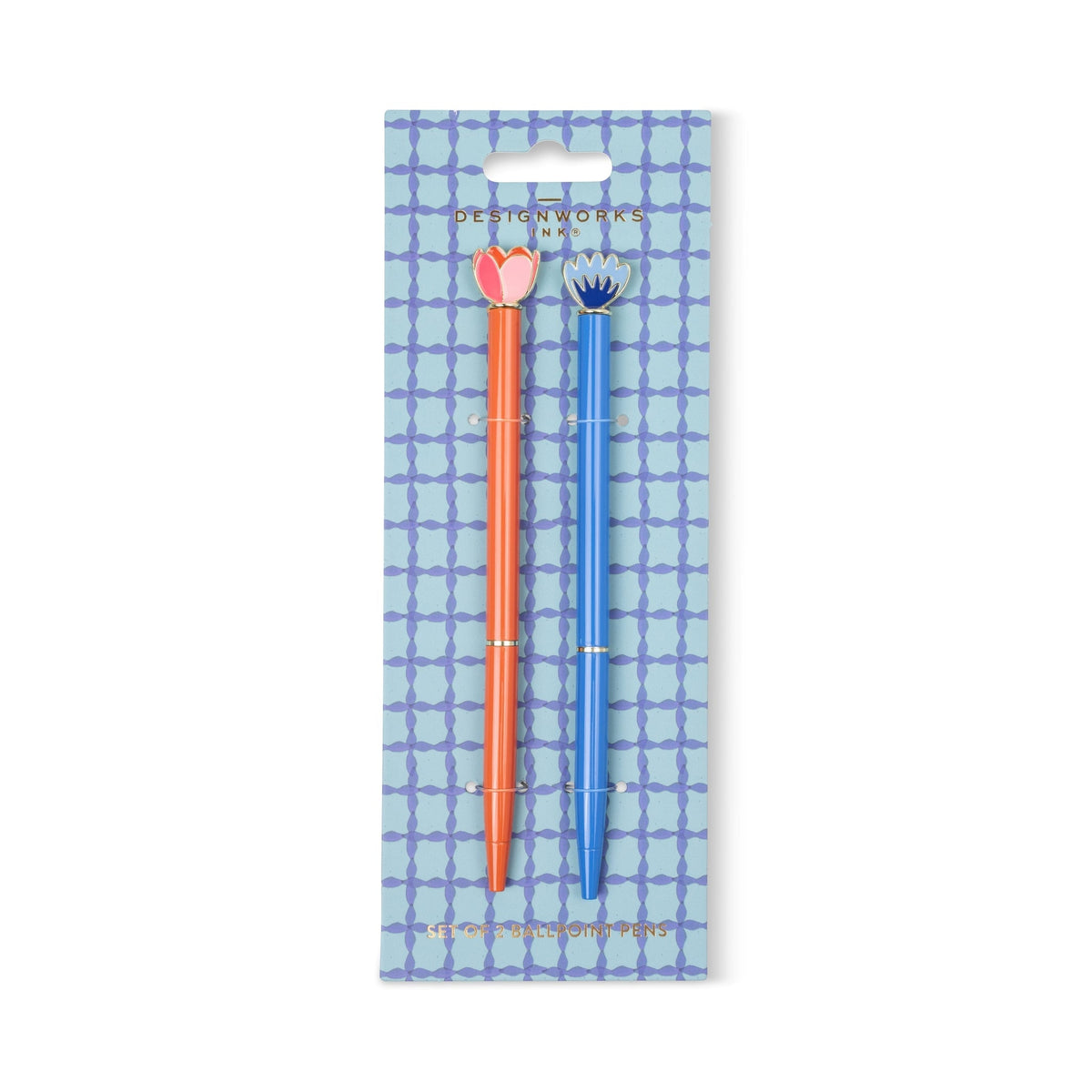 Stylos à bille en métal Fleurs, lot de 2 — La sélection Beluga