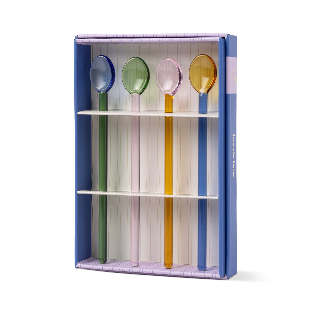 Cuillères à cocktail en verre Suki, lot de 4 — vue 2 — La sélection Beluga