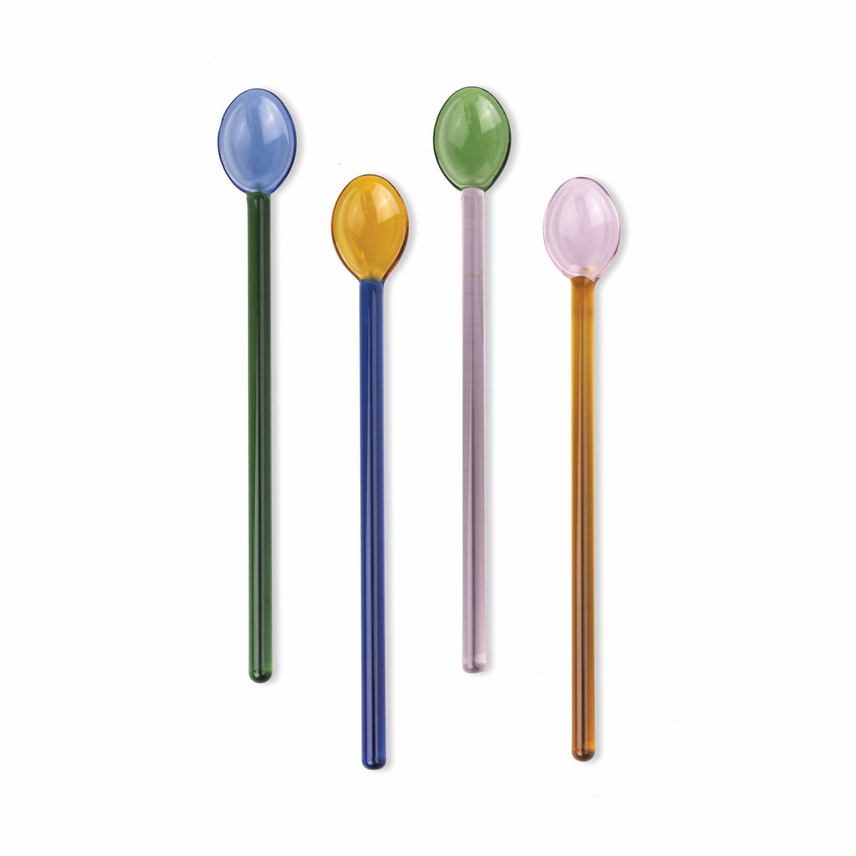 Cuillères à cocktail en verre Suki, lot de 4 — vue 3 — La sélection Beluga