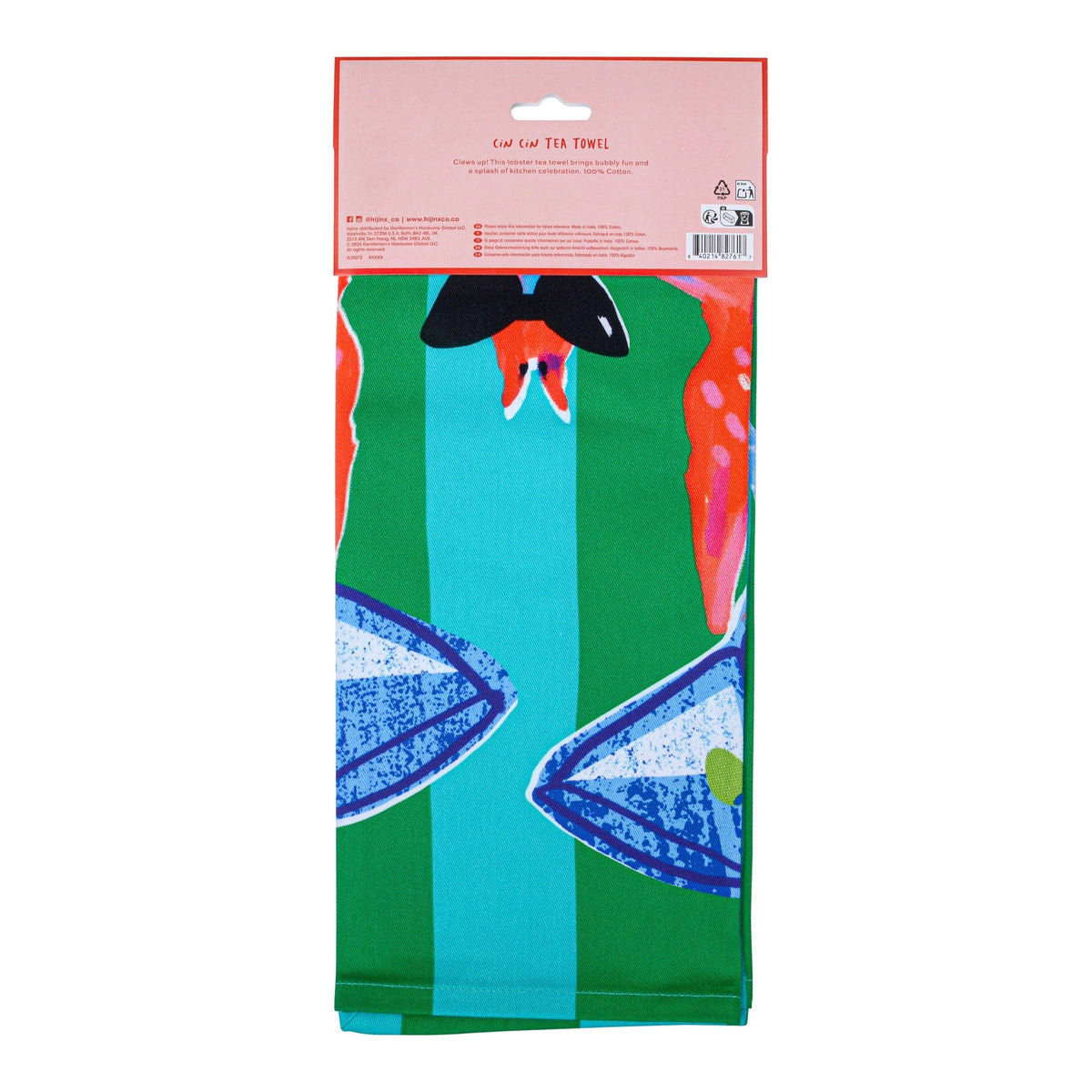 Torchon en coton Homard Cin Cin — vue 2 — La sélection Beluga