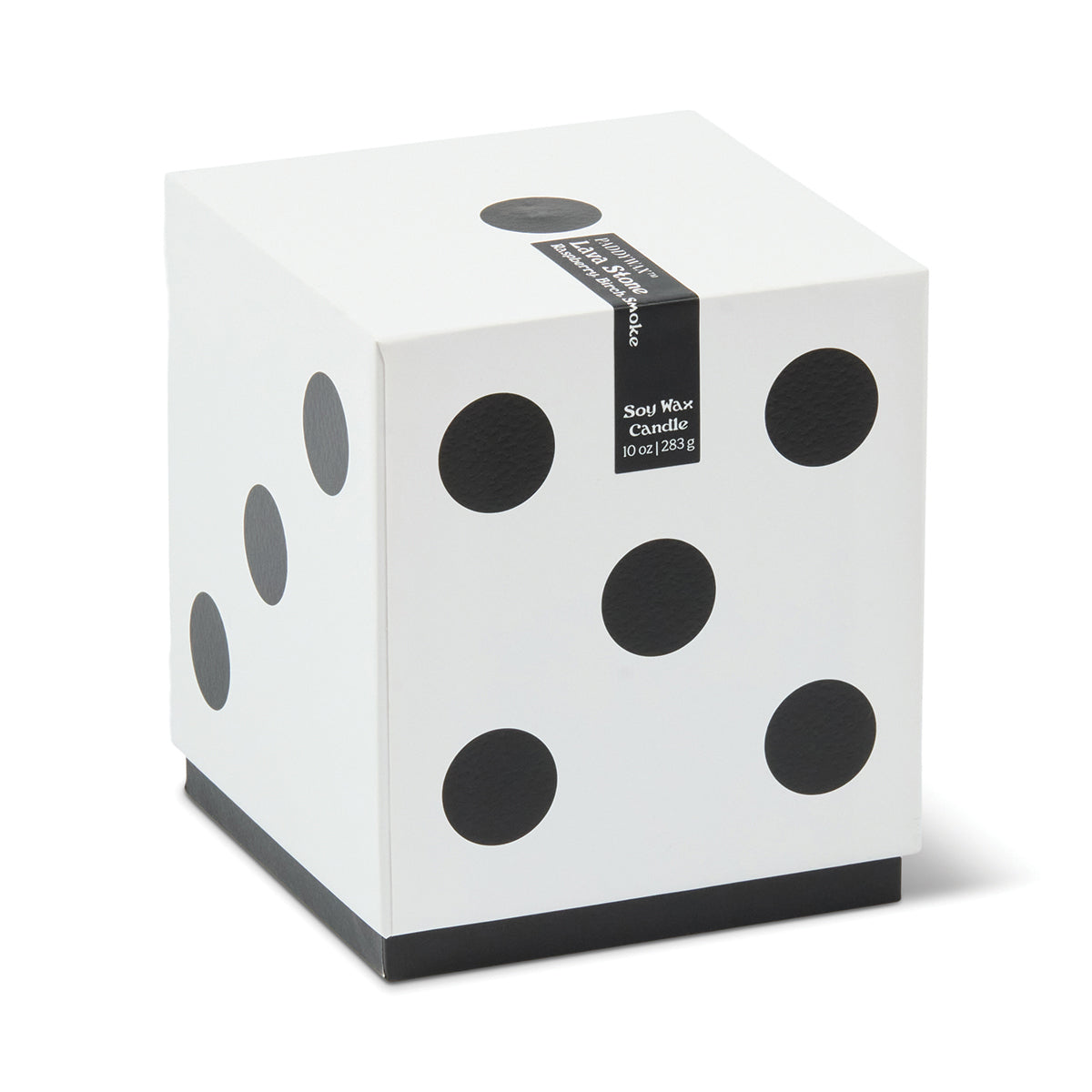 Bougie dé à jouer en céramique, Lava Stone, 283 g — vue 2 — La sélection Beluga